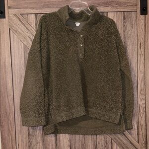 Olive Green Sherpa Fleece